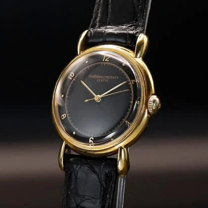 Vacheron Constantin Classic Vintage Hand Wound 18k Yellow Gold Black Dial 32 mm Watch