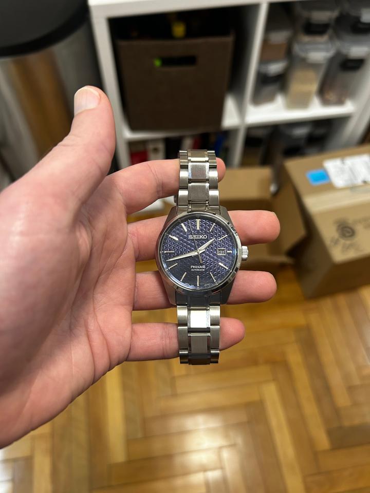 Seiko Presage SPB167 Sharp Edge Blue Dial on Bracelet
