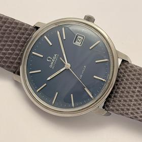 Omega De Ville 36mm Monocoque Case Original Blue Dial 166.0134